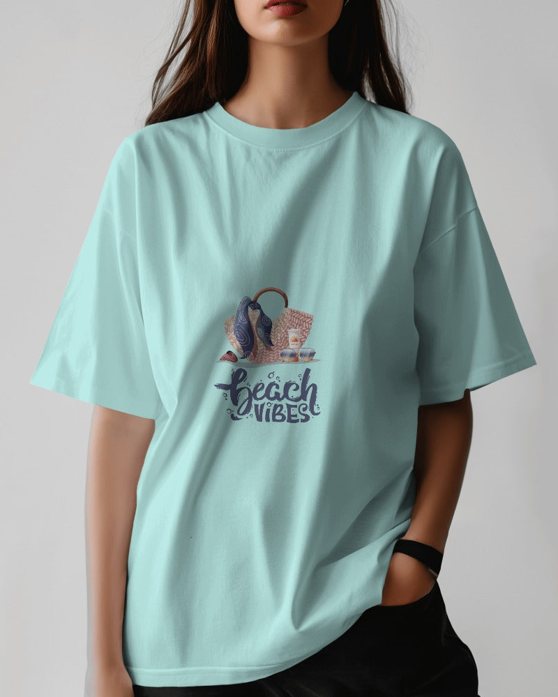 Women beach travel Tee