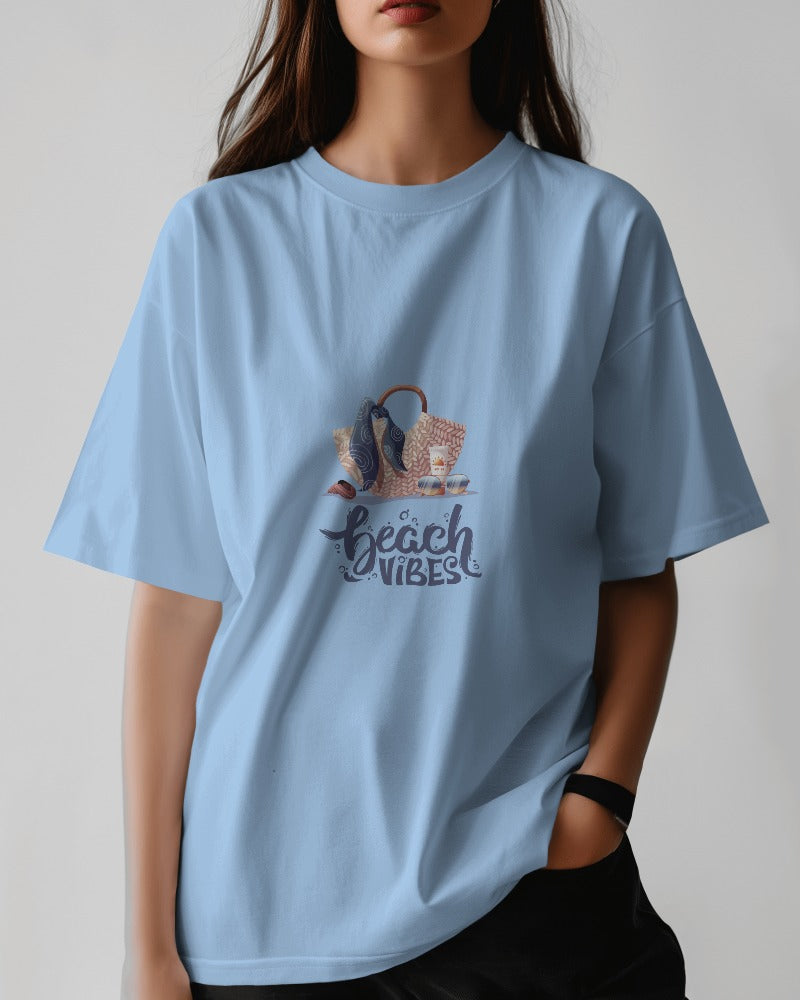 Women beach travel Tee